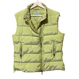 EUC - Strenesse Blue - Chartreuse Puffer Vest - Size 42/US12